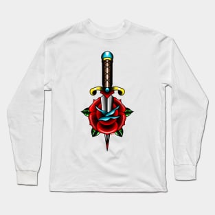 Rose and dagger Long Sleeve T-Shirt